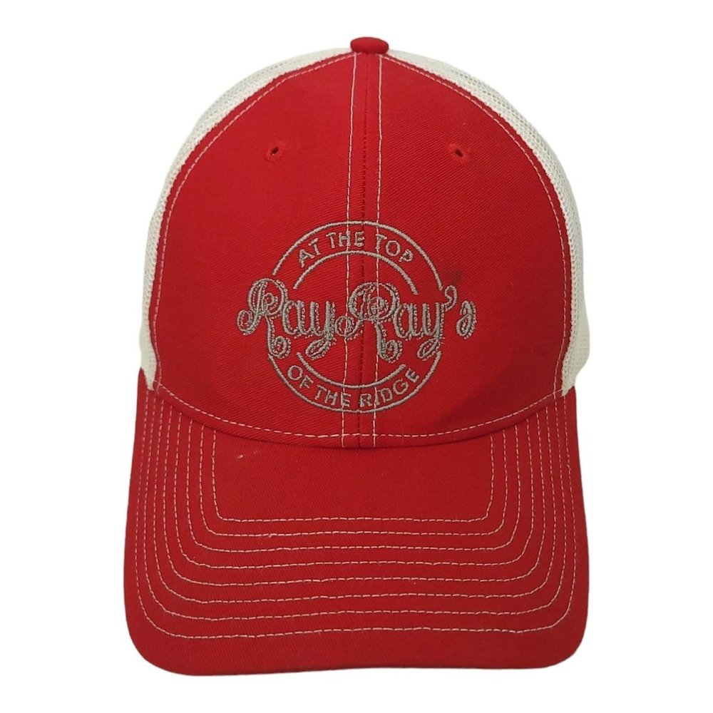 Ray Rays At The Top Of The Ridge Mesh Snapback Cap Trucker Baseball Hat Red
